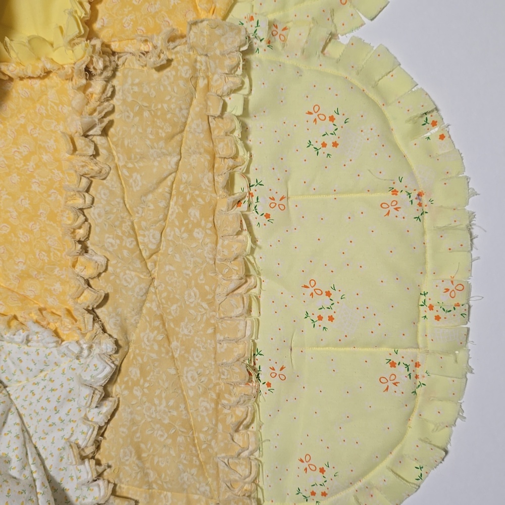 Nursery Patchwork Bear Quilt Chair Cover/ Protector  - Yellow and Cream - Picture 7 of 12